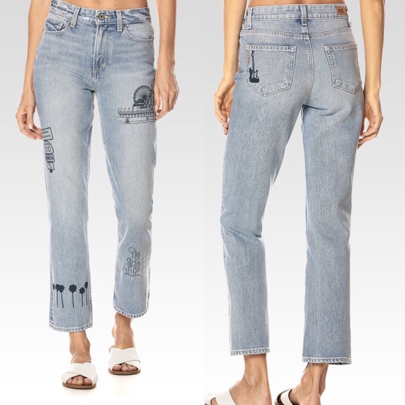 paige high rise sarah straight jeans